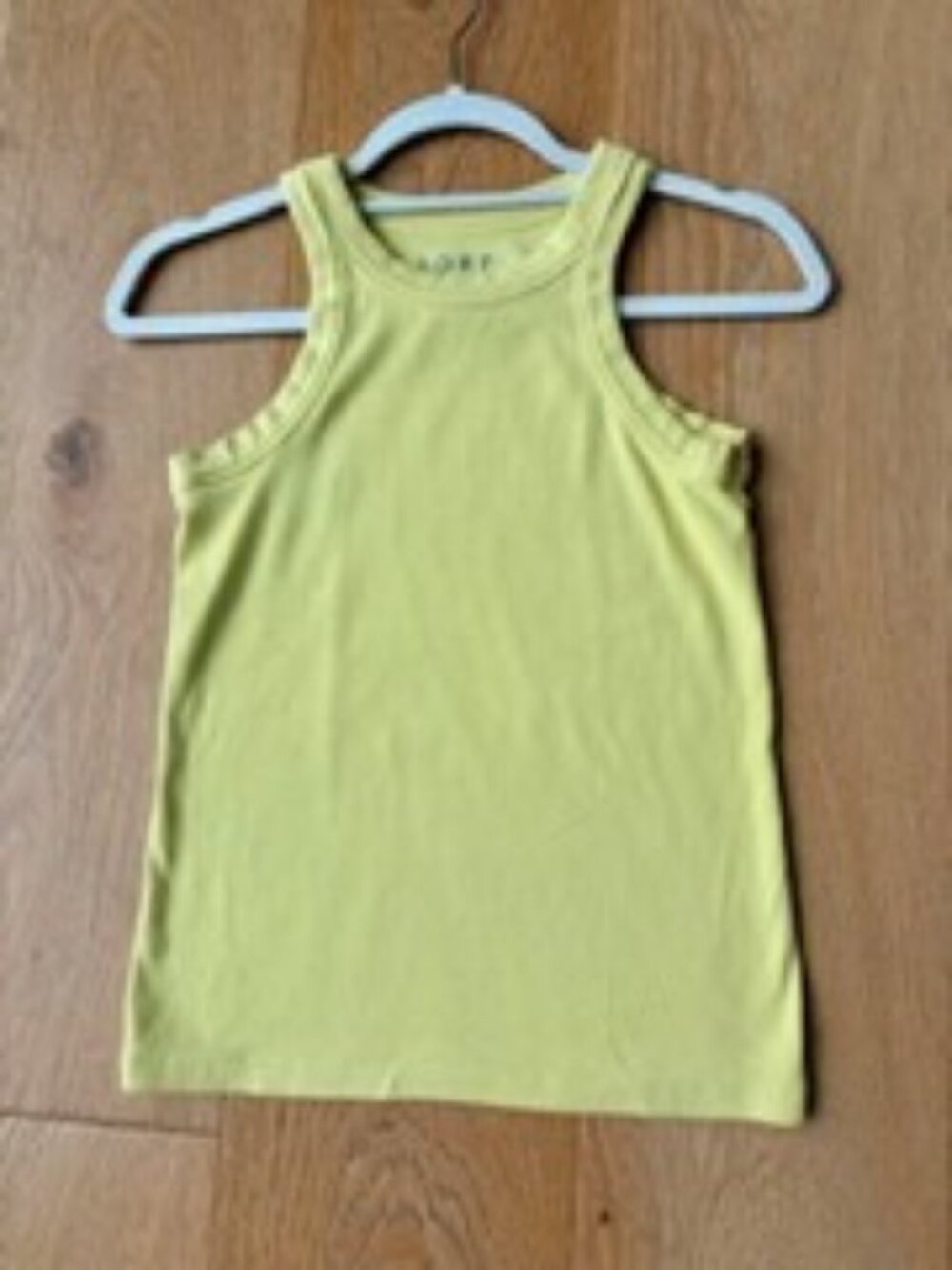 LOFT Yellow Ribbed High Neck Tank, Medium